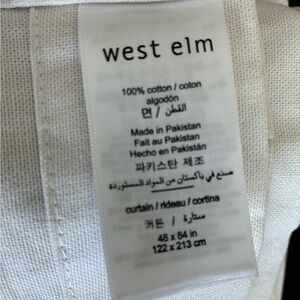West Elm Cream Cotton Curtain Panels